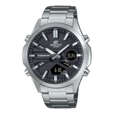 Edifice Men's Watch Analog Black Dial with Silver Stainless Steel Band, EFV-C120D-1ADF